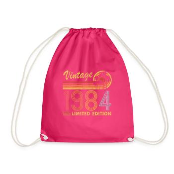 Vintage 1984 Limited Edition - Drawstring Bag - fuchsia - Front