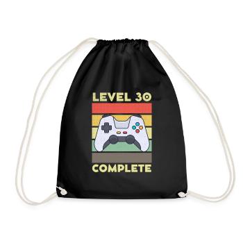Niveau 30 Complet 30 ans 30e anniversaire - Sac de sport léger - noir - Devant