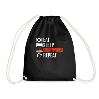 Currywurst Fans Food Gift - Drawstring Bag - black - Front