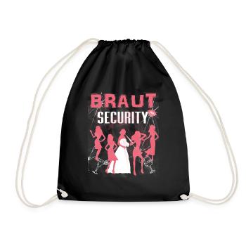 Braut Security - Turnbeutel - Schwarz - Vorne