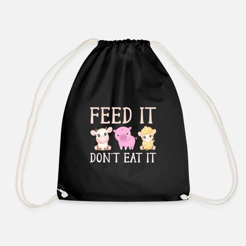 Animals Animal Animal Welfare Feeding - Drawstring Bag - black
