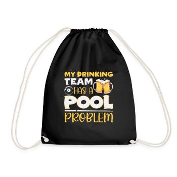 Billiard Pool Snooker Queue Billiard Player - Drawstring Bag - black - Front