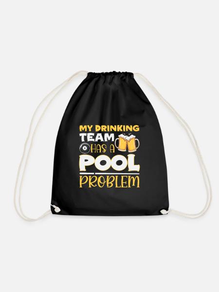 Billiard Pool Snooker Queue Billiard Player - Drawstring Bag - black