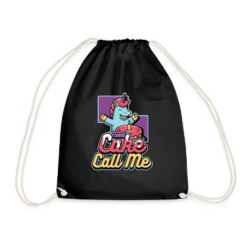 Need Cake Call Me Delicious Cake Bakery - Drawstring Bag - black - Front