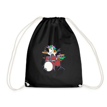 Unicorn Drummer Band Music - Sac de sport léger - noir - Devant