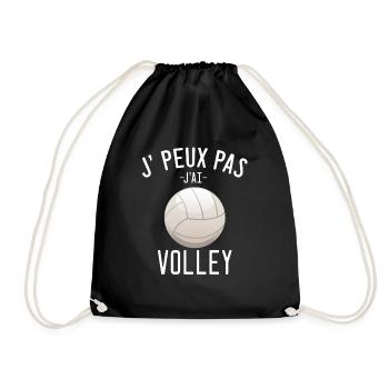 Je peux pas j'ai volley - Sac de sport léger - noir - Devant