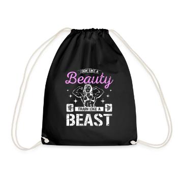 Ressemblez à une beauté, entraînez-vous comme une bête - Sac de sport léger - noir - Devant