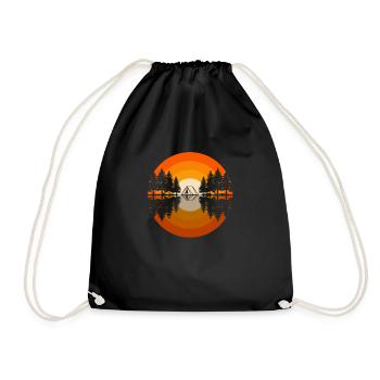 Camping Camping Campsite Camping - Drawstring Bag - black - Front