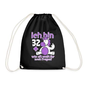 33. Geburtstag 33 Jahre Alt - Turnbeutel - Schwarz - Vorne