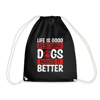 Dog Rescuer Rescuing Dogs rend les chiens meilleurs - Sac de sport léger - noir - Devant