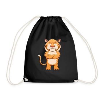 Tigre en colère - Sac de sport léger - noir - Devant