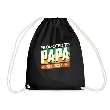 Papa 2023 - Turnbeutel - Schwarz - Vorne