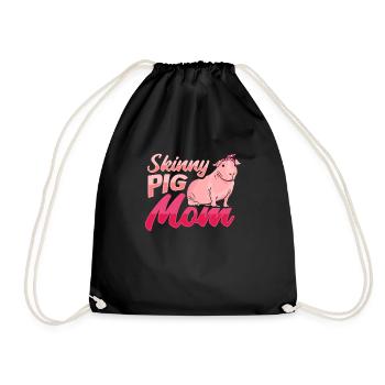 Cochon maigre avec Bandana Cochon d’Inde Mère - Sac de sport léger - noir - Devant