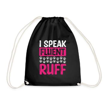 Dog Walker I speak fluent ruff Professional - Turnbeutel - Schwarz - Vorne