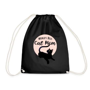 meilleur chat maman tee-shirt, chat maman tshirt, chat maman - Sac de sport léger - noir - Devant