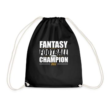 Fantasy Football Funny Champ Champion Draft 2022 - Turnbeutel - Schwarz - Vorne
