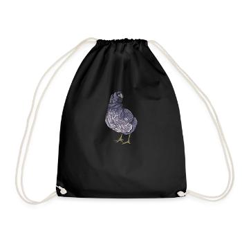 Araucana Chicken I Chicken Chicken Motif for - Drawstring Bag - black - Front