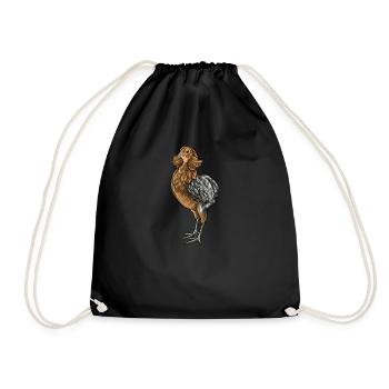Araucana Chicken I Chicken Chicken Motif for - Drawstring Bag - black - Front
