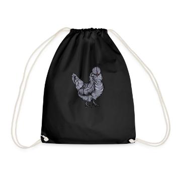 Araucana Chicken I Chicken Chicken Motif for - Drawstring Bag - black - Front