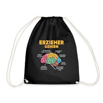 Erzieher - Turnbeutel - Schwarz - Vorne