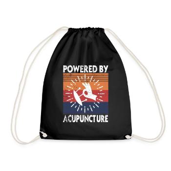 Propulsé par l’acupuncture - Sac de sport léger - noir - Devant