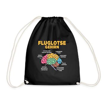 Fluglotse - Turnbeutel - Schwarz - Vorne
