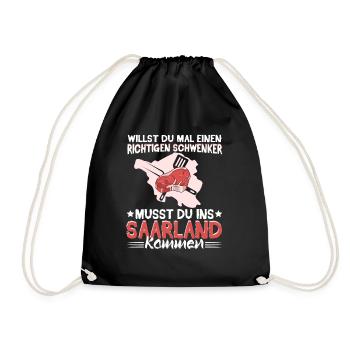 Saarland Saarländer Schwenker Schwenkgrill - Turnbeutel - Schwarz - Vorne
