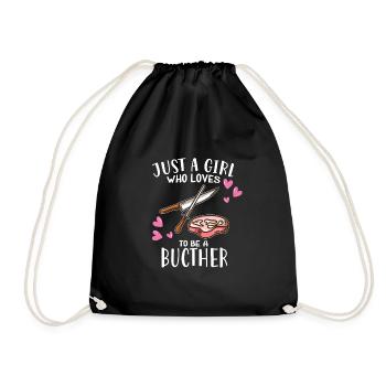 Juste une fille boucher boucher boucher boucher - Sac de sport léger - noir - Devant