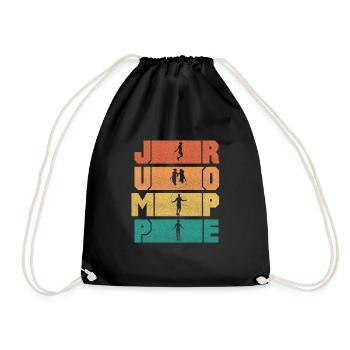 Jump Rope Skipping Rope Jumping Jump Rope - Drawstring Bag - black - Front