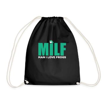 Homme J’aime Grenouilles Grenouille Amour Drôle - Sac de sport léger - noir - Devant