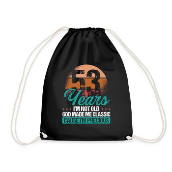 Idée de 53e anniversaire pour ses 53 ans pour maman - Sac de sport léger - noir - Devant