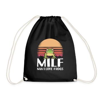 Homme J’aime Grenouilles Grenouille Amour Drôle - Sac de sport léger - noir - Devant