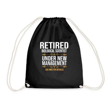 RETIRED BIOLOGICAL SCIENTIST UNDER NEW MANAGEMENT - Turnbeutel - Schwarz - Vorne