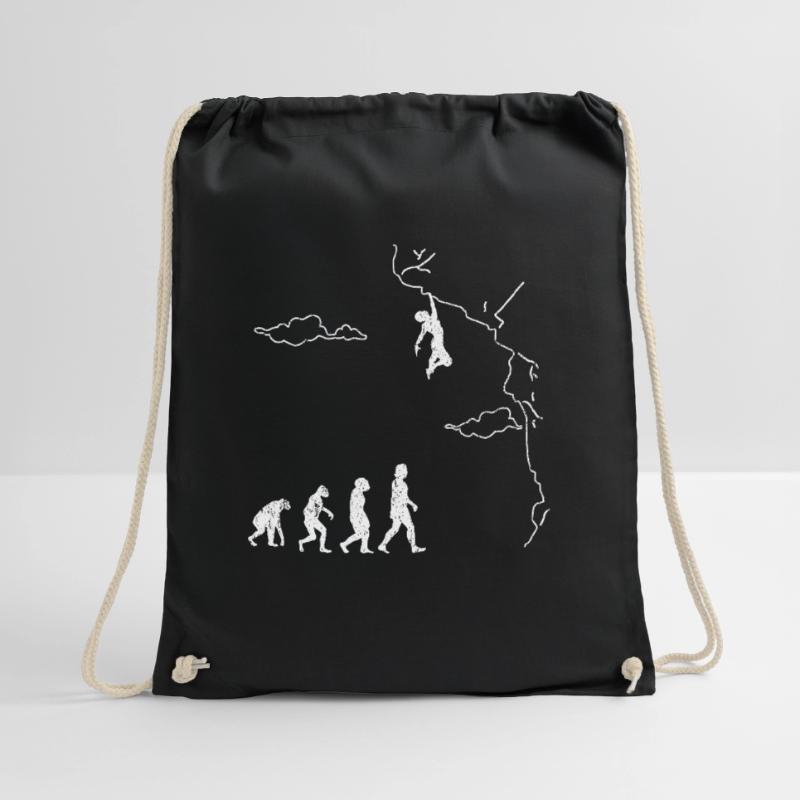 Klettern Bouldern Evolution Bergsteigen Kletterer Turnbeutel