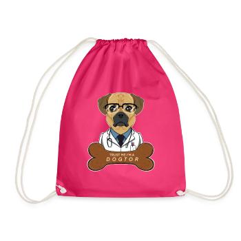Vétérinaire Puggle Trust Me Im A Dogtor - Sac de sport léger - fuchsia - Devant