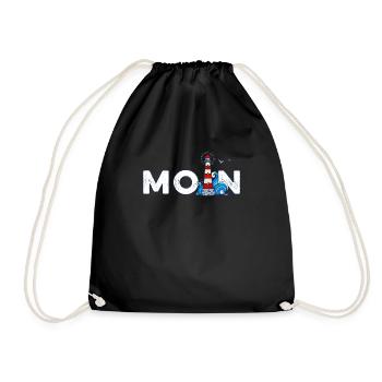 Lighthouse - Drawstring Bag - black - Front