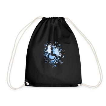 Handicap Icon Color Splash - Drawstring Bag - black - Front