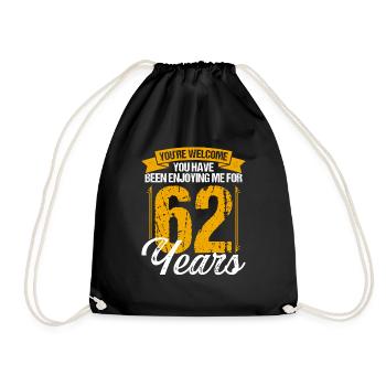 Idée d’anniversaire de 62 ans Drôle de 62e anniversaire - Sac de sport léger - noir - Devant