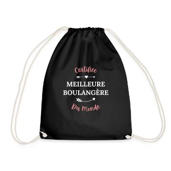 Certifiée meilleure boulangère du monde - Sac de sport léger - noir - Devant