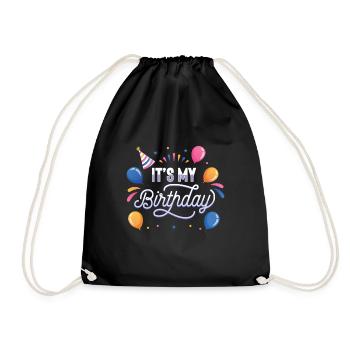 C’est mon anniversaire - Sac de sport léger - noir - Devant