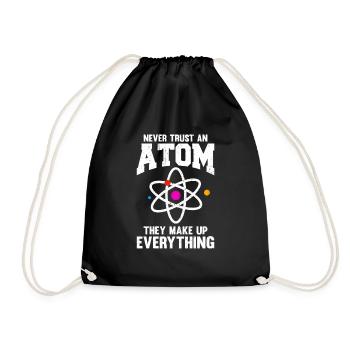 Never Trust An Atom of Chemistry - Drawstring Bag - black - Front