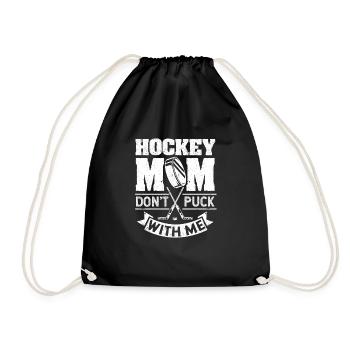 Mütter Wintersportler Eishockey-Mutter Puck nicht - Turnbeutel - Schwarz - Vorne