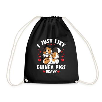 Guinea pigs Domestic guinea pigs - Drawstring Bag - black - Front