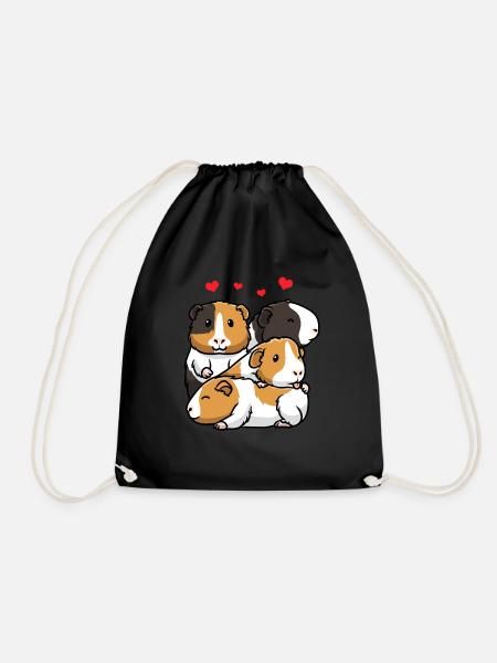 Guinea pigs Domestic guinea pigs - Drawstring Bag - black