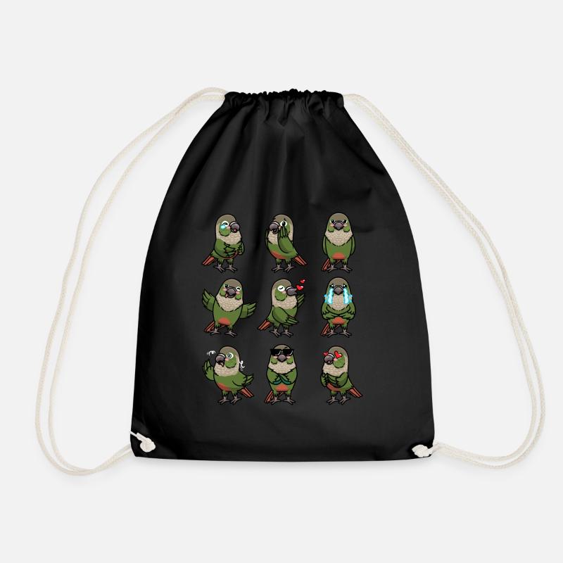 Molinasittich Perruche Perroquet Oiseau - Sac de sport léger - noir