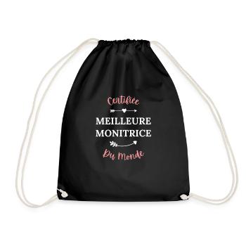 Certifiée meilleure monitrice du monde - Sac de sport léger - noir - Devant