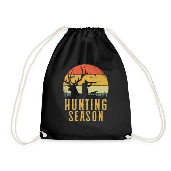 Saison de chasse Grand-père Chasse au cerf - Sac de sport léger - noir - Devant