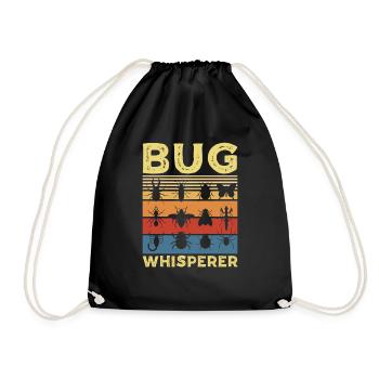 Bug Whisperer Bug Gifts for Girls - Drawstring Bag - black - Front