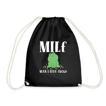 Homme J’aime Grenouilles Grenouille Amour Drôle - Sac de sport léger - noir - Devant