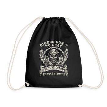 Les motards ne gris pas wee turn chrome motard cool - Sac de sport léger - noir - Devant